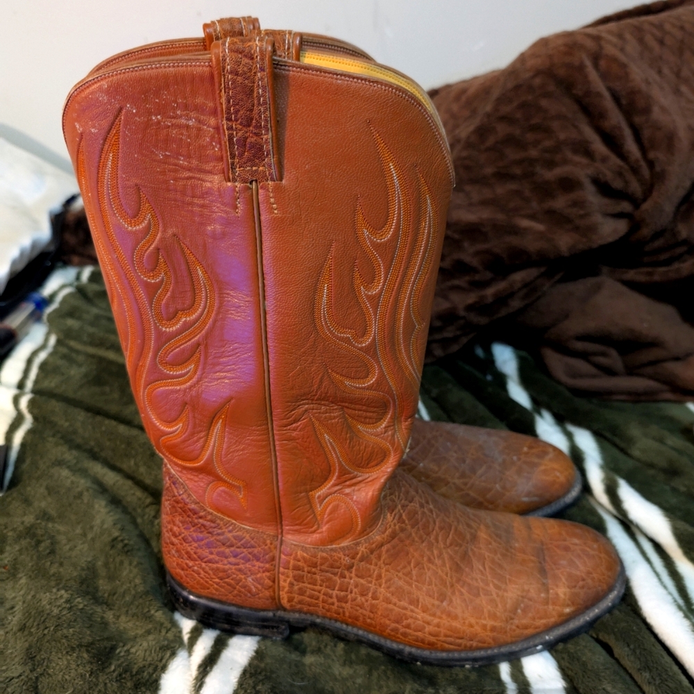 Murga Boot Co. Elephant skin cowboy boots